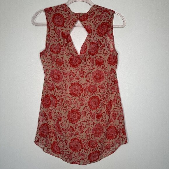 Cabi Vita Blouse Draped Pink Floral Small - Picture 4 of 10